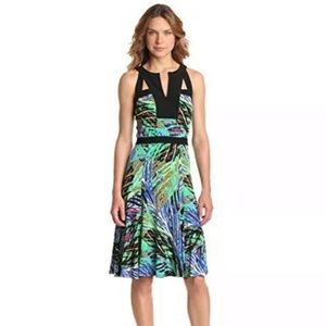 BCBG Blue Surf Lindy Hawaiian Dress Sz XXS